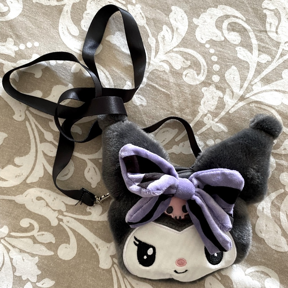 Hello Kitty Kuromi Crossbody Bag/Wallet Black and Purple